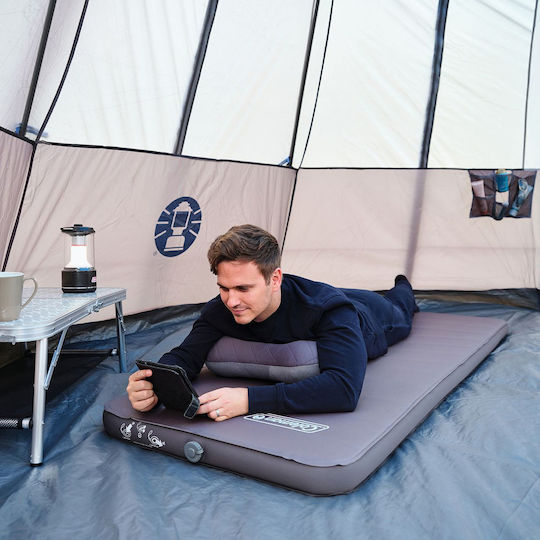 Coleman Selbstaufblasendes Halb doppelt Camping Schlafmatte 200x68cm Dicke 12cm Graue