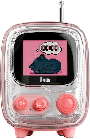 Divoom Tivoo 2 Ηχείο Bluetooth 5W με Ραδιόφωνο και Διάρκεια Μπαταρίας έως 8 ώρες Ροζ