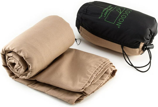 Sleeping Bag Liner Travelsheet Egyptian Cotton 220x90 Cocoon Brown