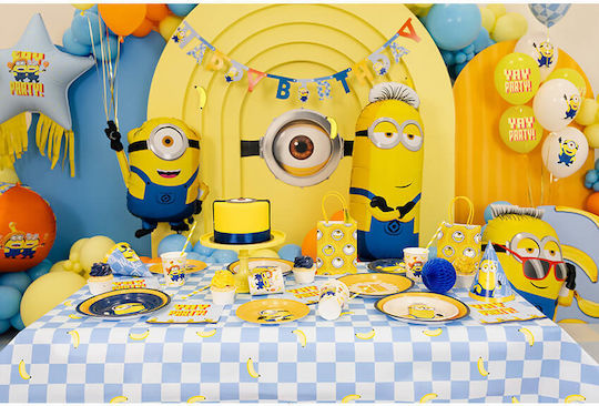 PartyDeco Paper Gift Bag with Minions Theme Yellow 12x6x15.5cm 6 Pieces