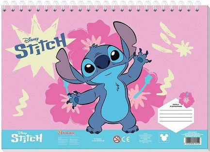Zeichenblock 23x33cm 40 Stück Autok-sterntafel 2 Seiten Gold 2 Stück Lilo & Stitch