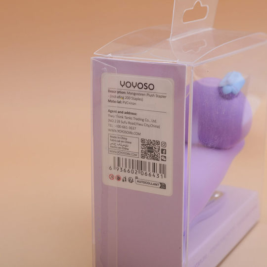 Mangosteen Plush Heftgerät Inklusive 200 Büroklammern
