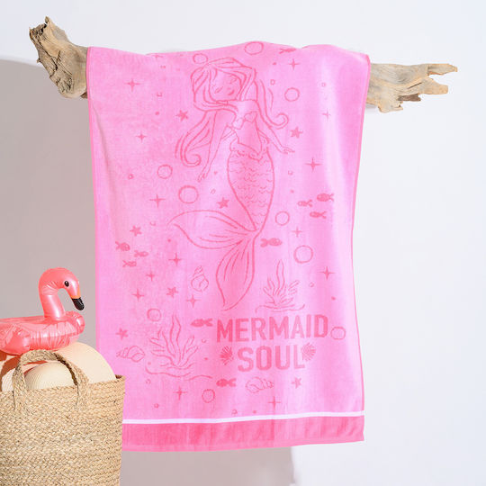 Melinen Kinder-Strandtuch Rosa 120x70cm