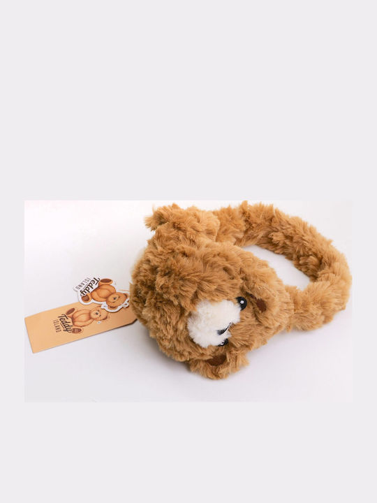 Unisex Earmuff Πλεκτό σε Καφέ χρώμα