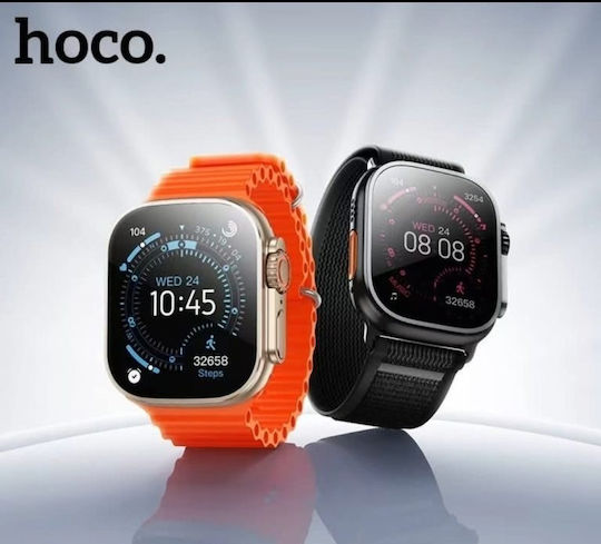 Hoco Y42 ULTRA 49mm Smartwatch with Heart Rate Monitor Black