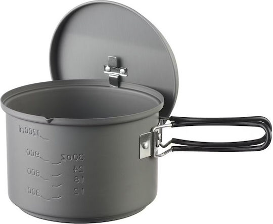 Arzător cu Cartuș Esbit Cookset cu Alcool Oală 1.5 L Aluminiu Negru