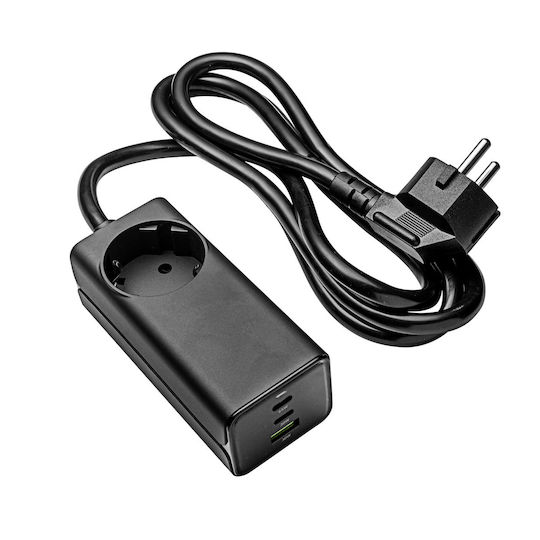 Usb Charger Ak-ch-21 Ac 230v + Usb-a + 2x Usb-c Pd 5-20v Max 5a 65w Quick Charge 3.0 Gan
