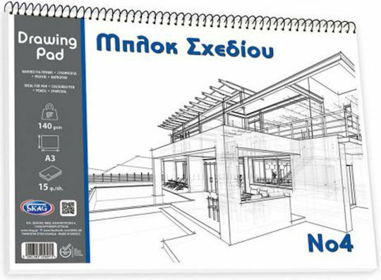 Skag Sketch Pad Architectural Design No4 30x40cm A3 15 Sheets