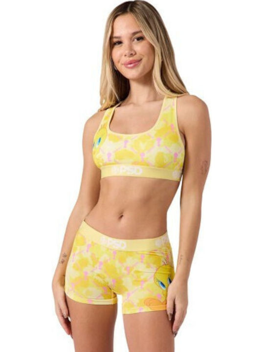Women's Yellow Sports Bra