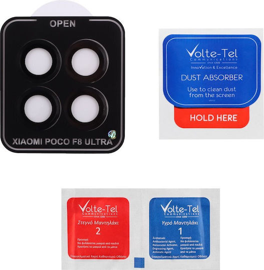 Volte-Tel Glass Cover Προστασία Κάμερας Tempered Glass Μαύρο για το Xiaomi Poco F8 Ultra 5g