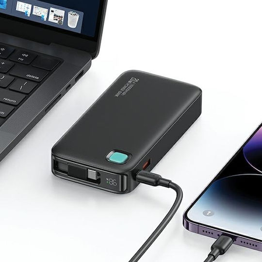 Usams CD224 Power Bank 10000mAh 20W mit USB-A Ausgangsanschlüsse und USB-C Ausgangsanschlüsse Lila