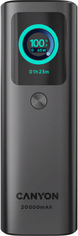 Canyon OnPower 265 20000mAh 165W με Θύρα USB-A και Θύρα USB-C Power Delivery / Quick Charge 2.0 / Quick Charge 3.0 Μαύρο