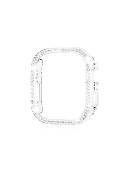 Apple Watch Ultra 3 2 1 49mm Xdfind Double Row Diamond Hollow Θήκη Ρολογιού Pc Διαφανής