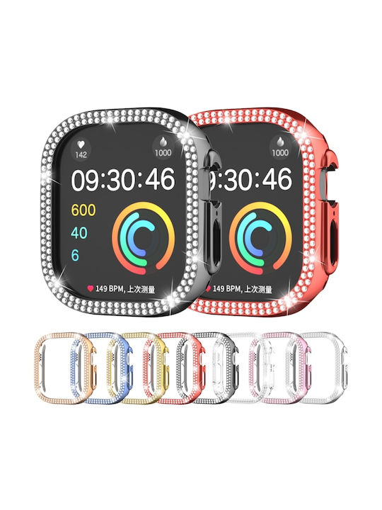 Apple Watch Ultra 3 2 1 49mm Xdfind Double Row Diamond Hollow Θήκη Ρολογιού Pc Διαφανής
