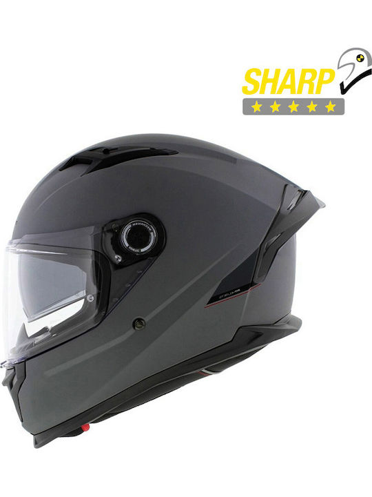 MT Braker Nardo A2 Grey Matt Motorcycle Helmet Full Face DOT / ECE 22.06 1650gr with Sunvisor