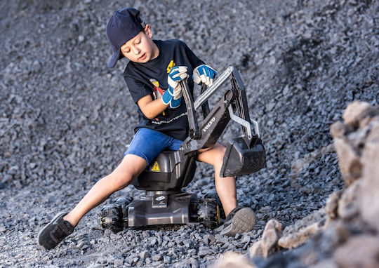 Παιδικός Εκσκαφέας Volvo Rolly Digger Ποδοκίνητος με Πετάλι Μαύρος για 3+ Ετών