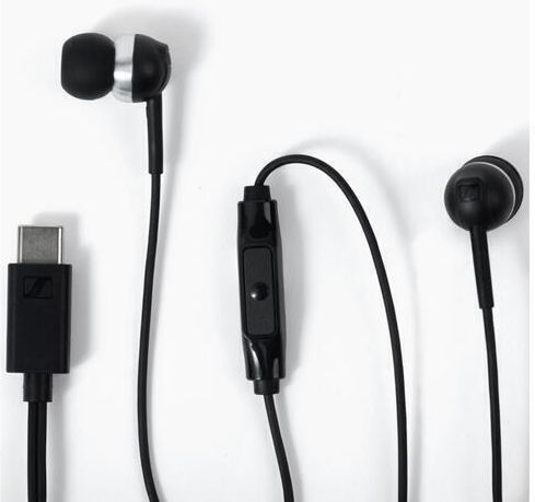 Sennheiser 800125 In-ear Handsfree Ακουστικά με Βύσμα USB-C Μαύρο