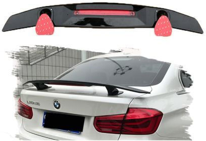 Universal Roof Car Rear Spoiler 78cm Third Stop Installation Length 65cm Glossy Black