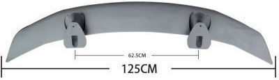 Autoheckspoiler Dach Universell 131cm Platzierung 77.5cm Schwarze Glänzend