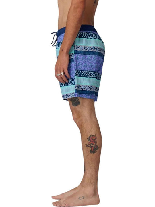 Men's Swimwear Shorts Blue with Patterns