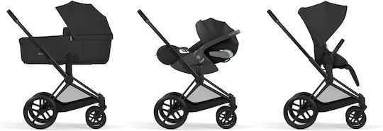 Cybex Priam Comfort Ρυθμιζόμενο Καρότσι 2 σε 1 Kατάλληλο για Nεογέννητο Sepia Black / Rosegold 12.9kg