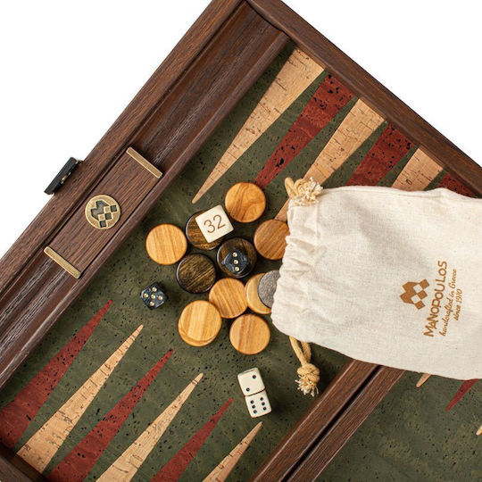 Manopoulos Piese din Lemn pentru Table Handmade Verde / Roșu
