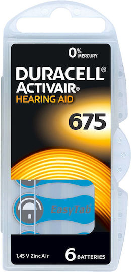 Duracell Activair Baterii Pentru Aparate Auditive 675 1.45V 6 Bucăți