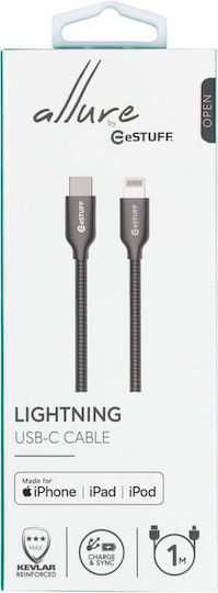 eSTUFF Geflochten USB-C zu Lightning Kabel Braun 1m (ES602160)