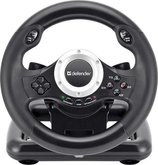 DEFENDER TURBO PRO Steering Wheel with Pedals for PC / PS3 / PS4 / Switch / XBOX One / Xbox Series X/S with 180° Rotation
