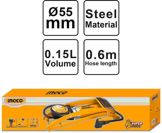 Ingco MPP5511 Pump Air Pump Foot with Manometer