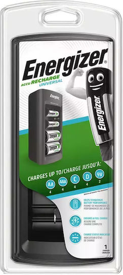 Energizer Ladegerät 4 Batterien Ni-MH Größe AA/AAA/9V/D