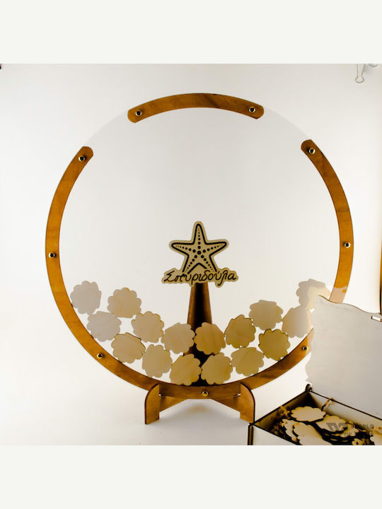 World Wood Round Wish Book Piggy Bank Your Own Symbol