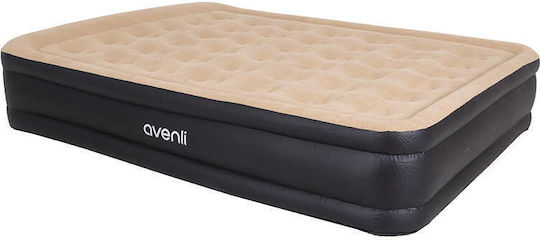 Avenli Inflatable Double Air Mattress with Integrated Electric Pump Jilong High 203x157x47cm