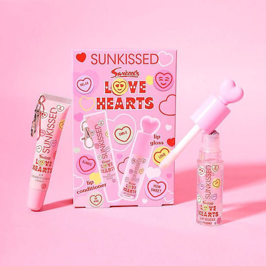 Sunkissed x Love Hearts Σετ Μακιγιάζ για τα Χείλη Cherry 2τμχ