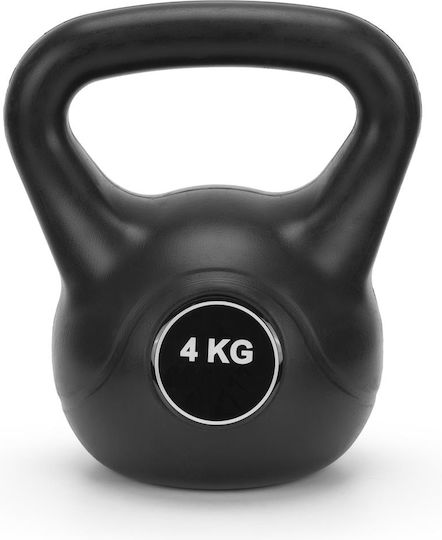 Kettlebell 4 Kg Cast Iron Durable Abs Coating 21x23 Cm Black