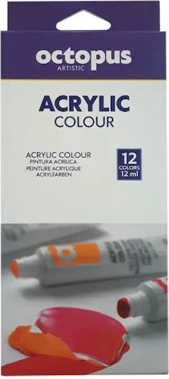 Acrylfarben Octopus Unl-2366 12 Stück 12ml Bunt