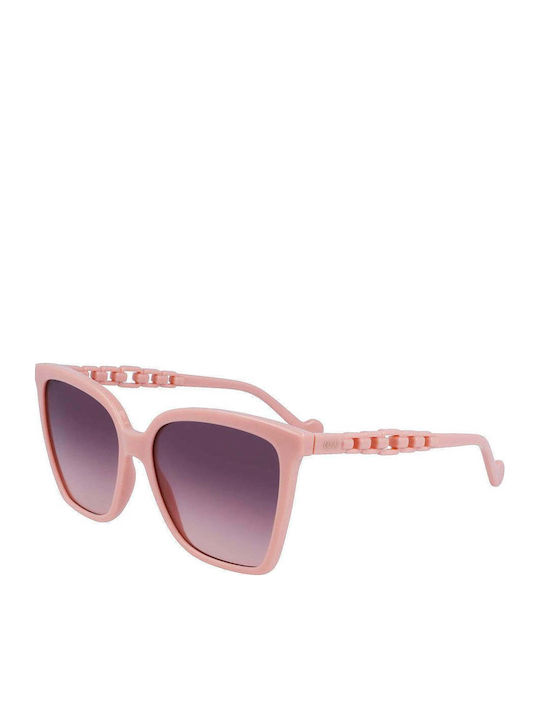 Liu Jo Sonnenbrillen mit Rosa Rahmen und Rosa Verlaufsfarbe Linse