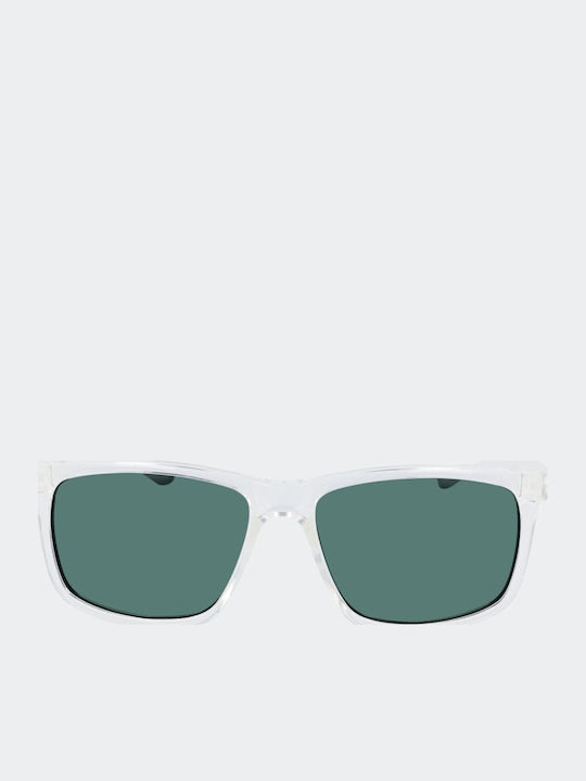Nike Chaser Ascent Unisex Sunglasses with White Plastic Frame and Turquoise Lens DJ9918-900