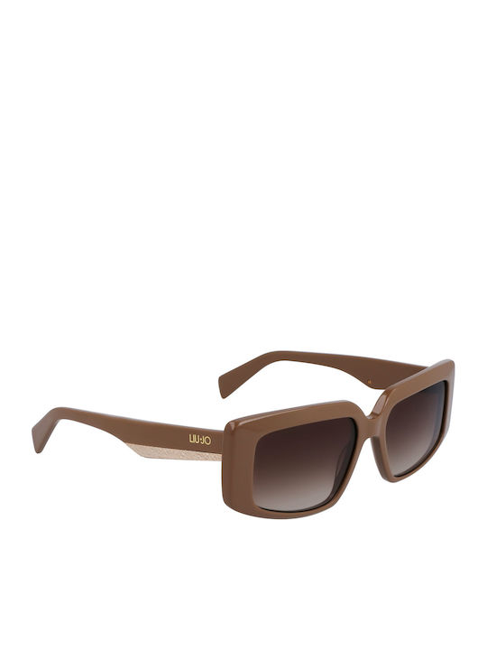 Liu Jo Women's Sunglasses with Brown Plastic Frame and Brown Lens
