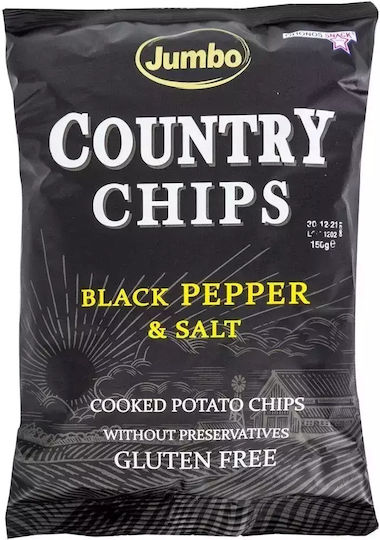Ohonos Snack Chips Jumbo Country με Αλάτι & Πιπέρι Χωρίς Γλουτένη 150gr