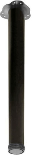 Import Hellas Metallic Furniture Leg with Regulator 6x6x71cm Black