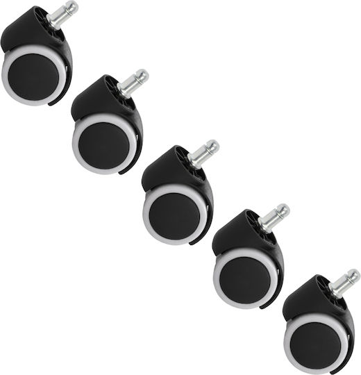 HomeMarkt Caster for Office Chair Plastic 5 Pieces White
