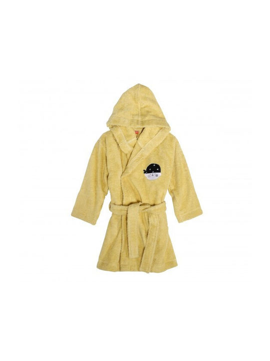 Nef-Nef Homeware Παιδικό Μπουρνούζι Rock Star Yellow με Κουκούλα