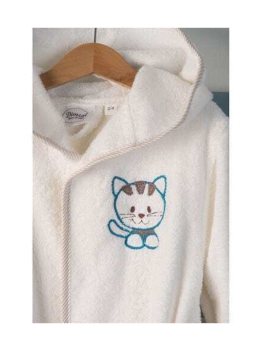 Dimcol Halat de Baie pentru Copii Kitty Alb cu Glugă Dimcol Halat de Baie pentru Copii Kitty Alb cu Glugă