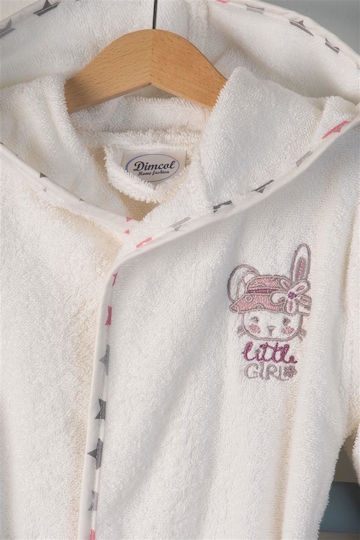Dimcol Kids Hooded Bathrobe Rabbit Girl 147 White Dimcol Kids Hooded Bathrobe Rabbit Girl 147 White