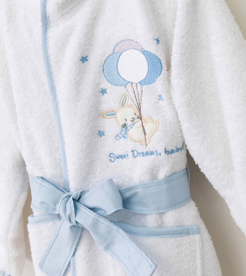 Borea Kids Hooded Bathrobe Sweet Dreams White / Ciel