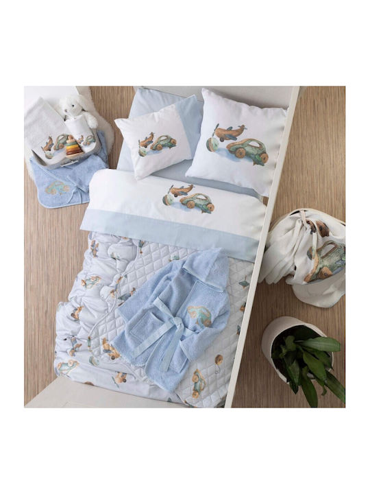 Borea Kids Hooded Bathrobe Sky Blue