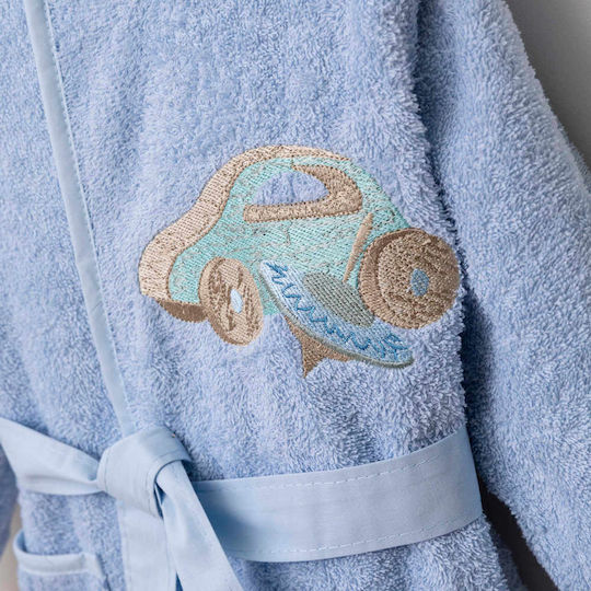Borea Kids Hooded Bathrobe Sky Blue