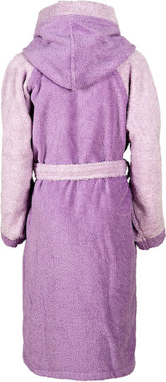 Dimcol Kids Hooded Bathrobe Lila Dimcol Kids Hooded Bathrobe Lila