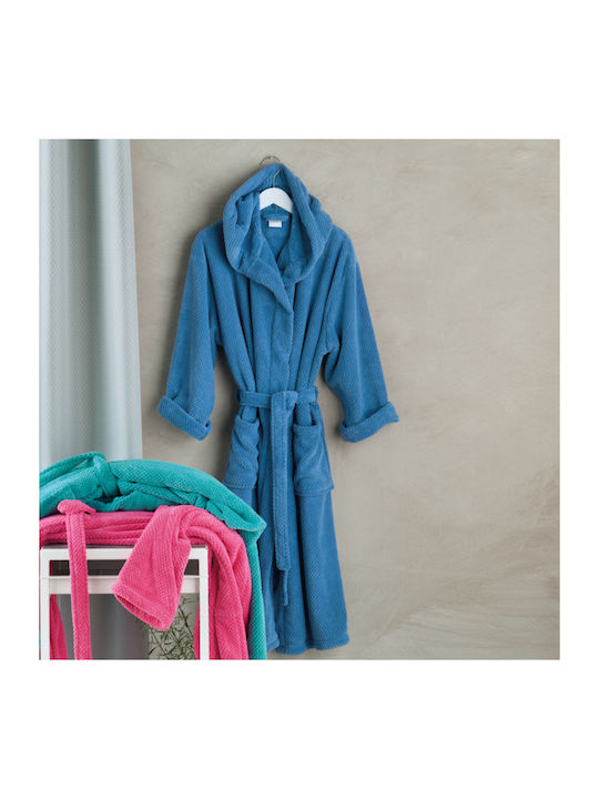 Kentia Παιδικό Μπουρνούζι Loft Jump 19 Blue Μπλε με Κουκούλα